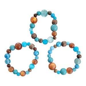 Bundle of 3 Colorful Beaded Bracelets